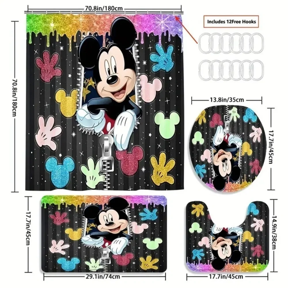 4pc Mickey Mouse Bathroom Set NWT